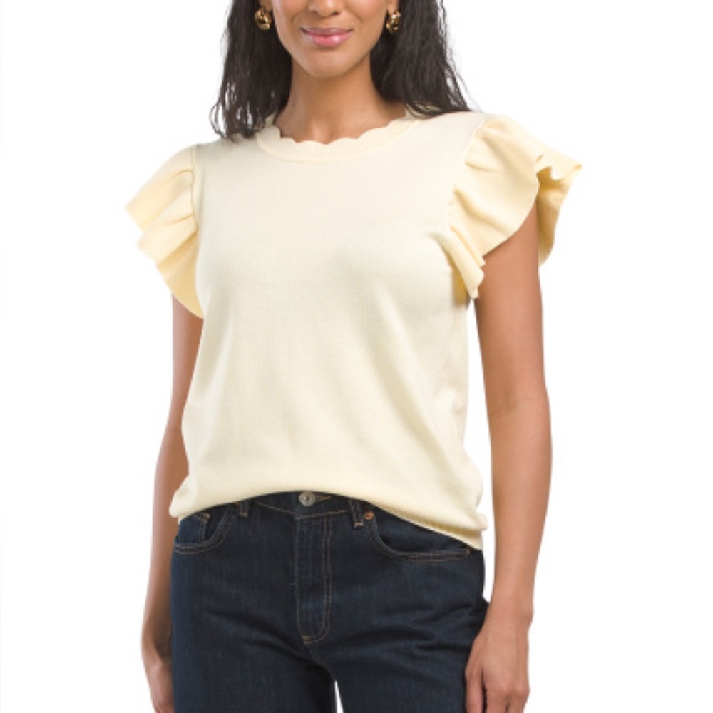NWT Select + Trend Flutter Sleeve Top